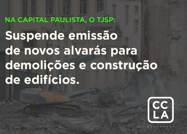 O Tribunal de Justiça de São Paulo, em decisão liminar, suspendeu, provisoriamente, a emissão de novos alvarás para demolições, construção de edifícios e corte integral de árvores na capital paulista, com fundamento em questionamentos do Ministério Público sobre a regularidade da revisão da Lei de Zoneamento e do Plano Diretor.