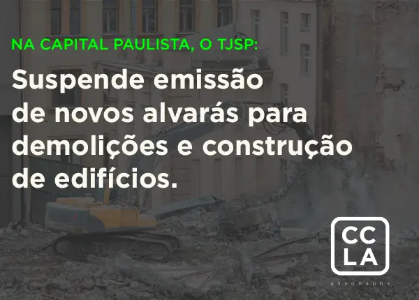 O Tribunal de Justiça de São Paulo, em decisão liminar, suspendeu, provisoriamente, a emissão de novos alvarás para demolições, construção de edifícios e corte integral de árvores na capital paulista, com fundamento em questionamentos do Ministério Público sobre a regularidade da revisão da Lei de Zoneamento e do Plano Diretor.